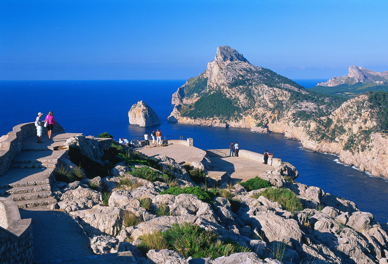 Blick vom Punta de la Nao auf das Cap de Formentor, Mallorca, Balearen, Spanien